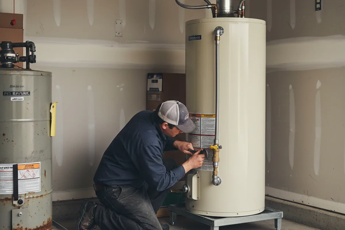 Water heater and shutoff valve replacement in Nottingham